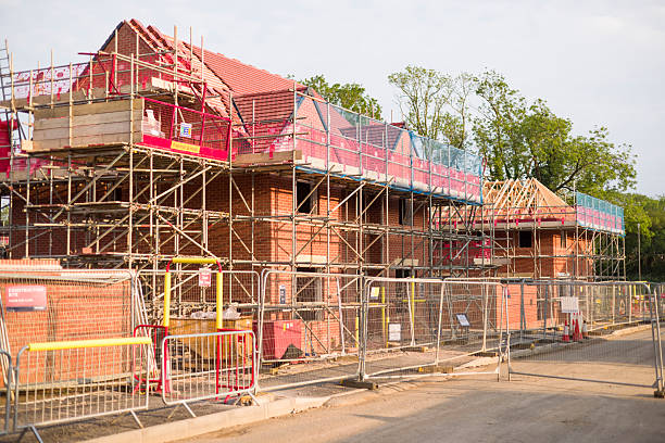 Scaffolding on residential property